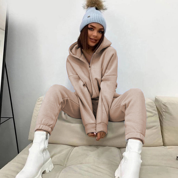 Damer bekväm och stilfull hoodie jumpsuit Eva Jonsson-Eva Jonsson