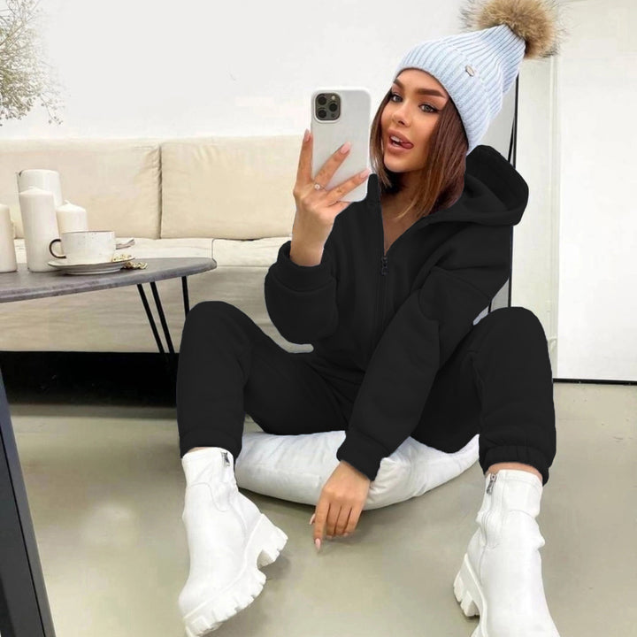 Damer bekväm och stilfull hoodie jumpsuit Eva Jonsson-Eva Jonsson