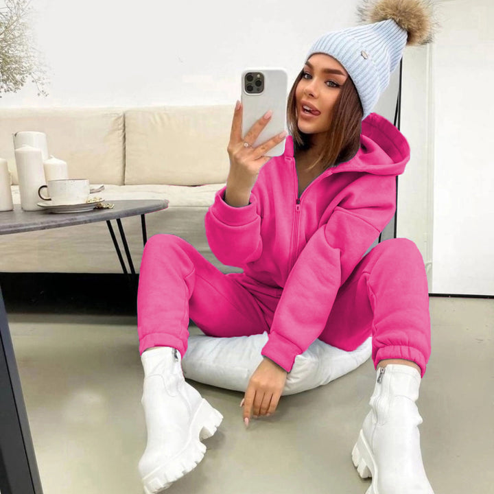 Damer bekväm och stilfull hoodie jumpsuit Eva Jonsson-Eva Jonsson