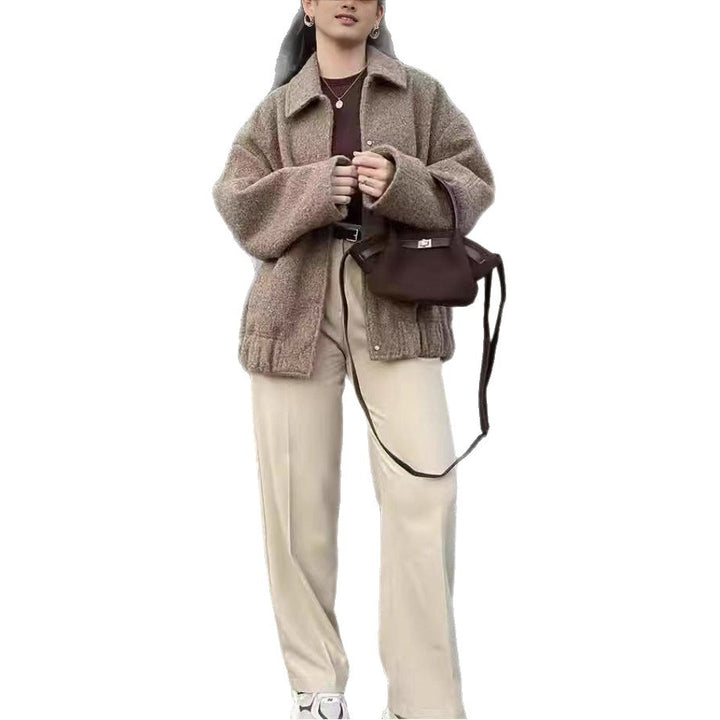 Damer bekväm oversized jacka i högkvalitativ teddy-material Mirla-Eva Jonsson