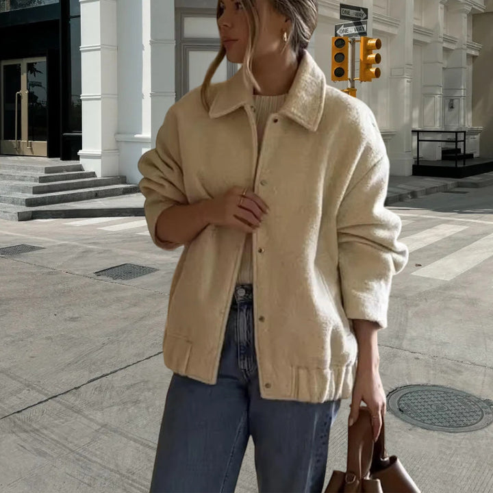 Damer bekväm oversized jacka i högkvalitativ teddy-material Mirla-Eva Jonsson