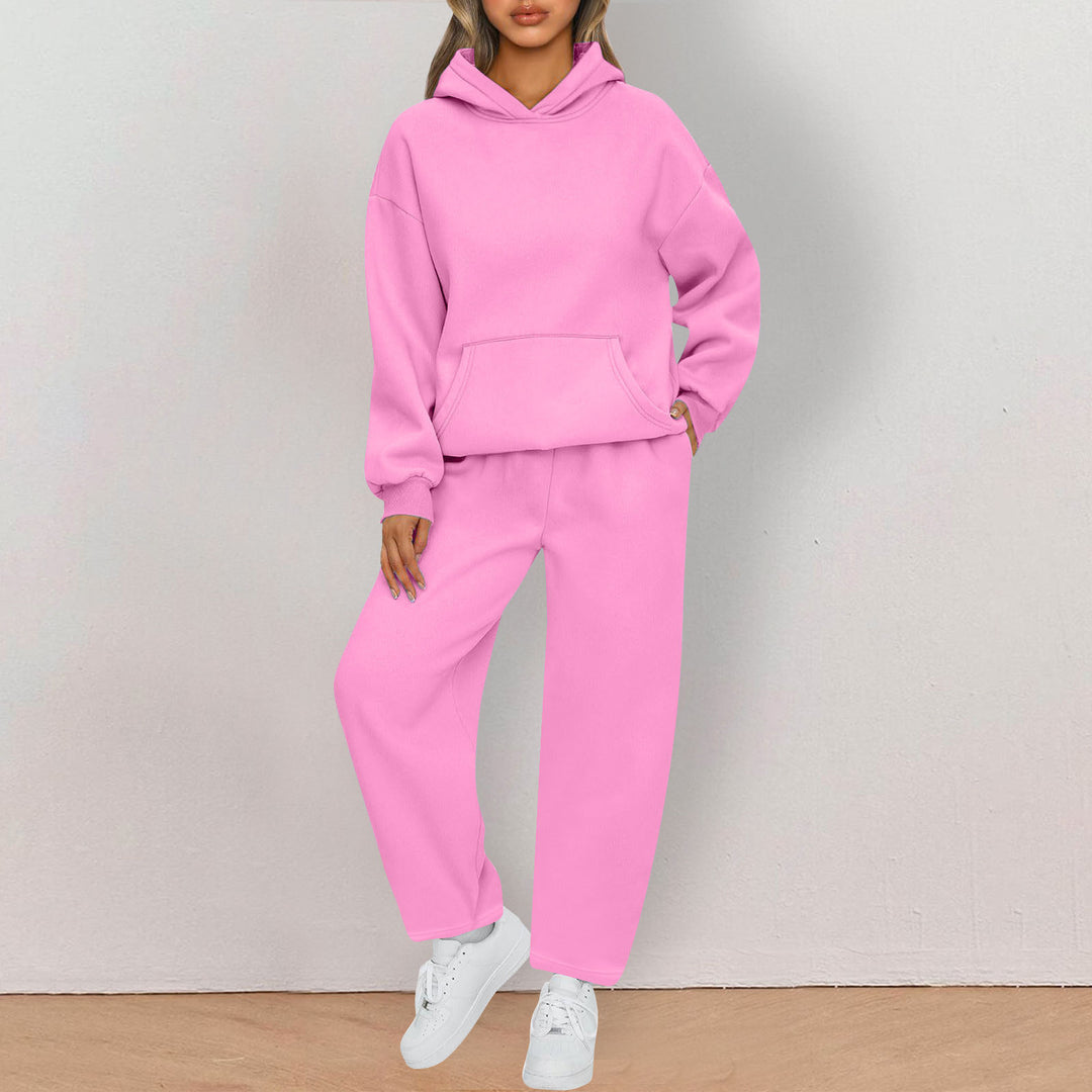 Damer bekväm oversized sweatjacka med kenguruficka Mirla-Eva Jonsson