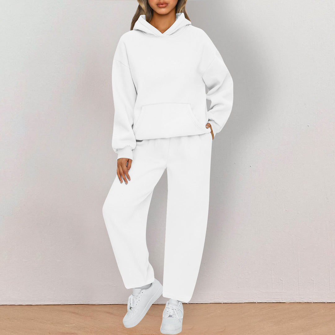 Damer bekväm oversized sweatjacka med kenguruficka Mirla-Eva Jonsson
