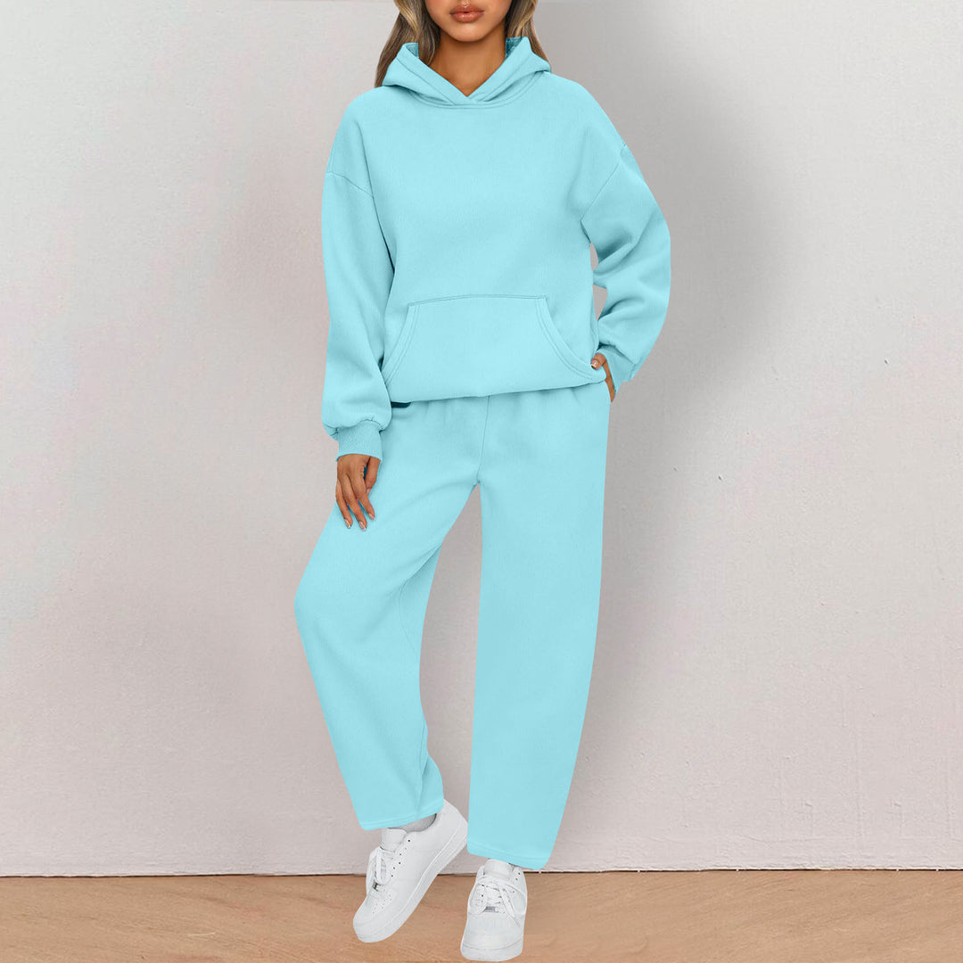 Damer bekväm oversized sweatjacka med kenguruficka Mirla-Eva Jonsson