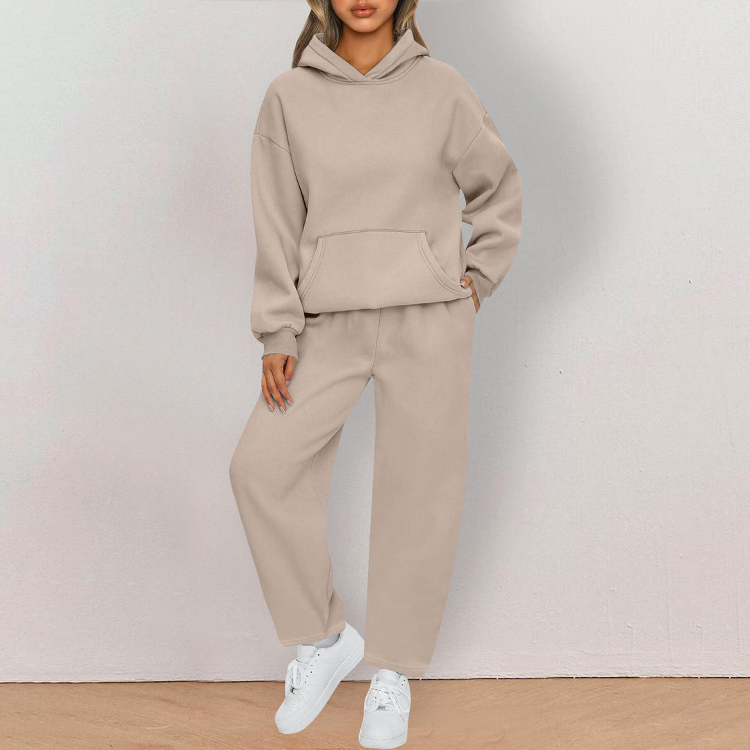 Damer bekväm oversized sweatjacka med kenguruficka Mirla-Eva Jonsson
