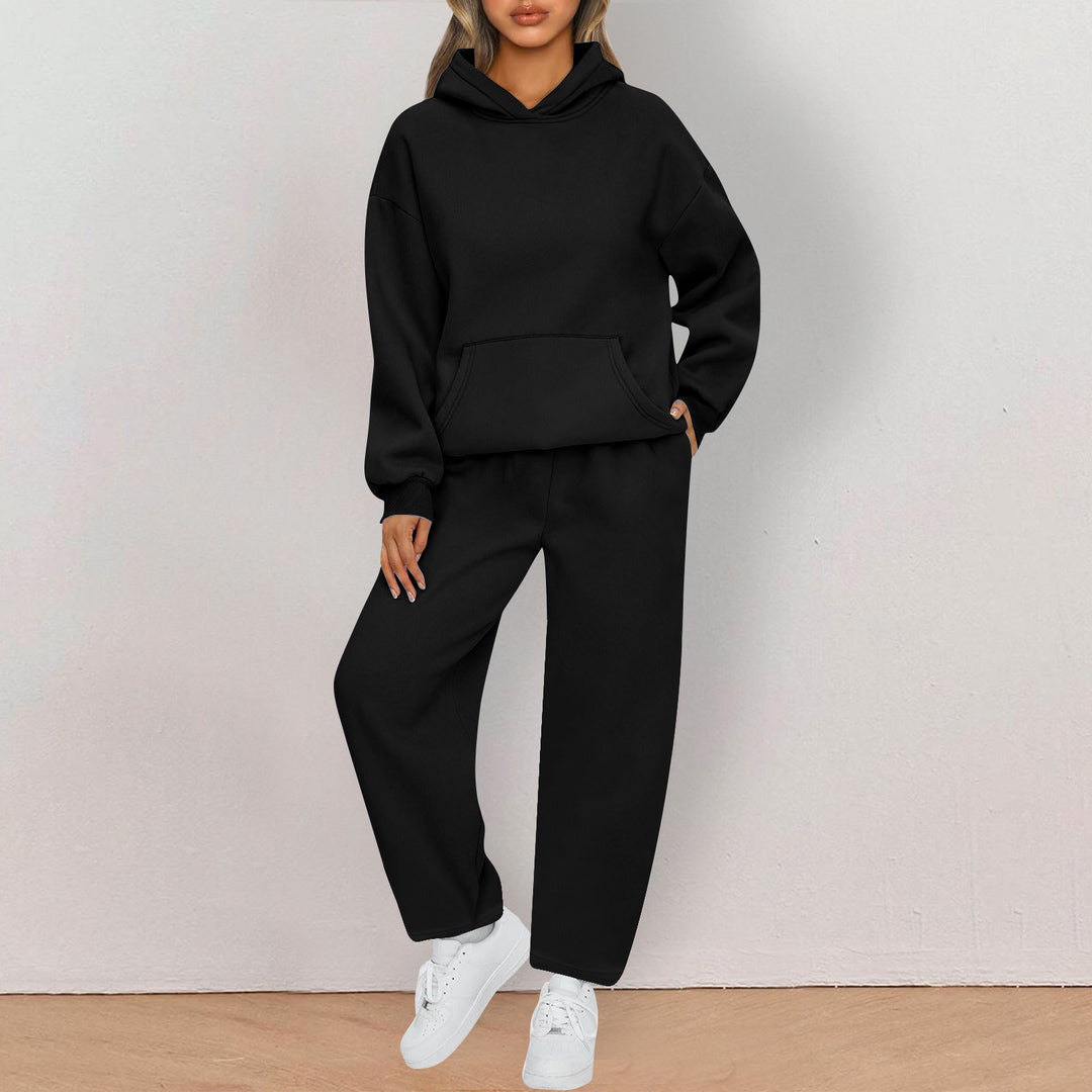 Damer bekväm oversized sweatjacka med kenguruficka Mirla-Eva Jonsson