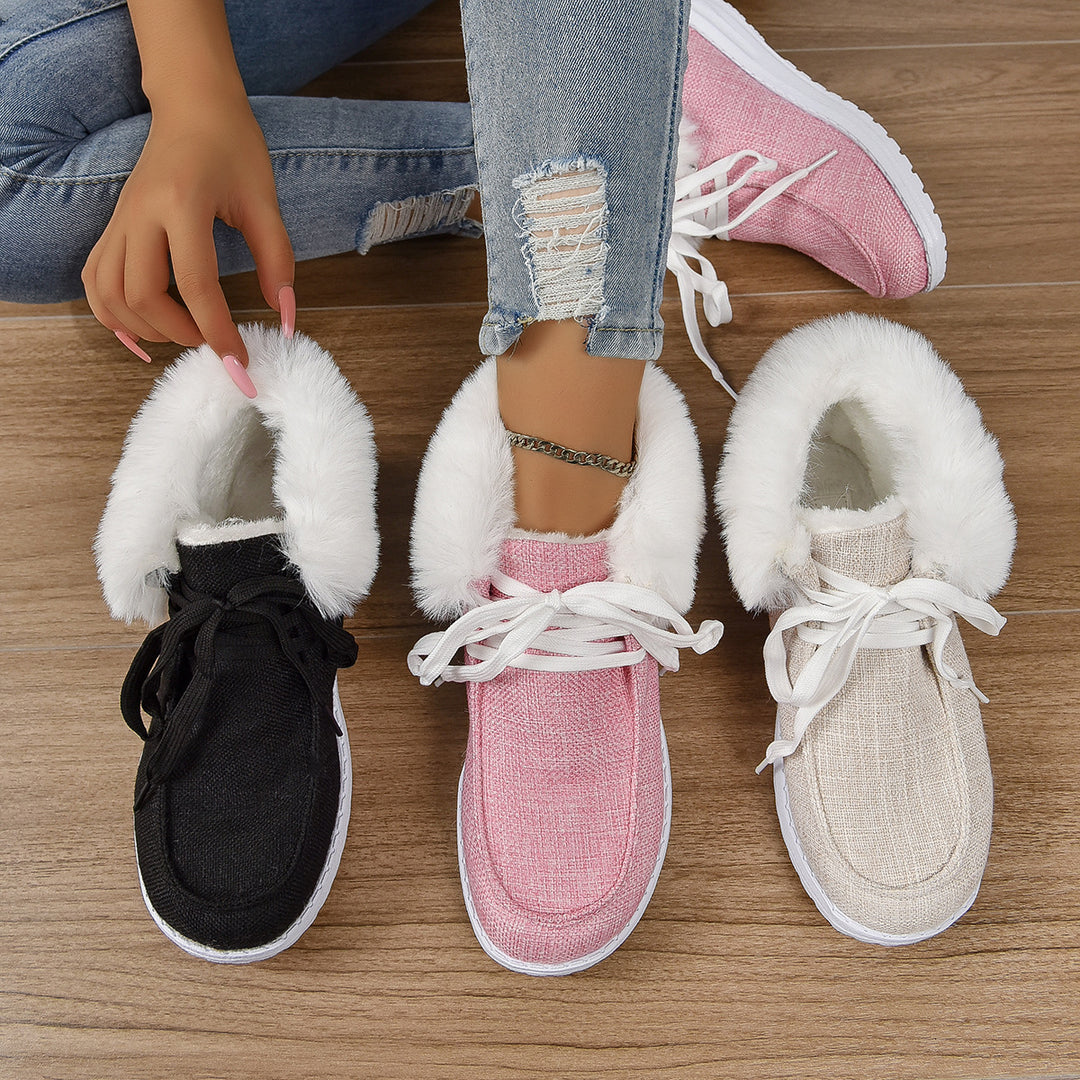 Damer bekväm sneakers med plyschkrage och halkfri sula Mirla-Eva Jonsson