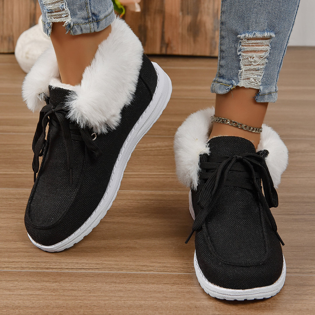 Damer bekväm sneakers med plyschkrage och halkfri sula Mirla-Eva Jonsson