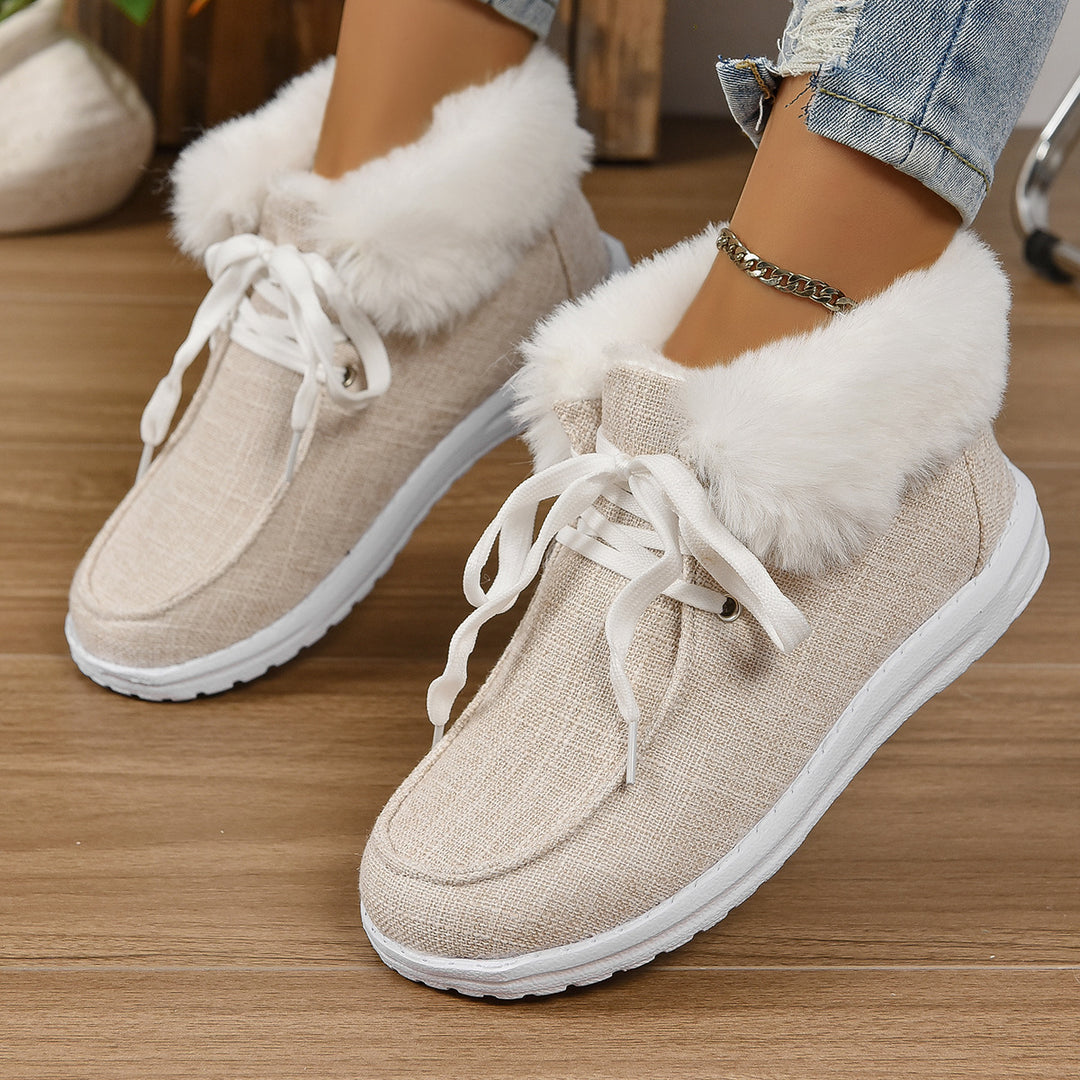 Damer bekväm sneakers med plyschkrage och halkfri sula Mirla-Eva Jonsson