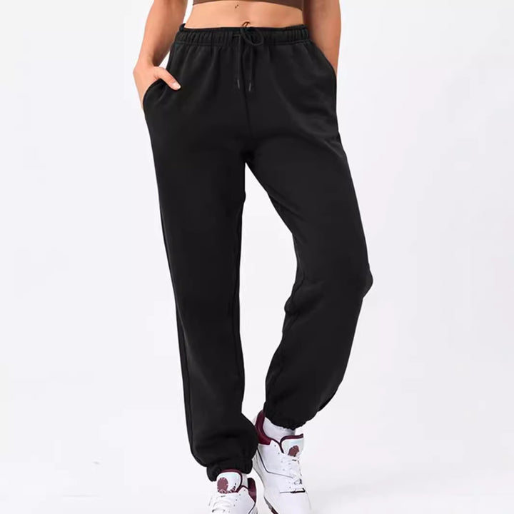 Damer bekväm sport-joggingbyxa med elastisk midja och sidofickor Mirla-Eva Jonsson