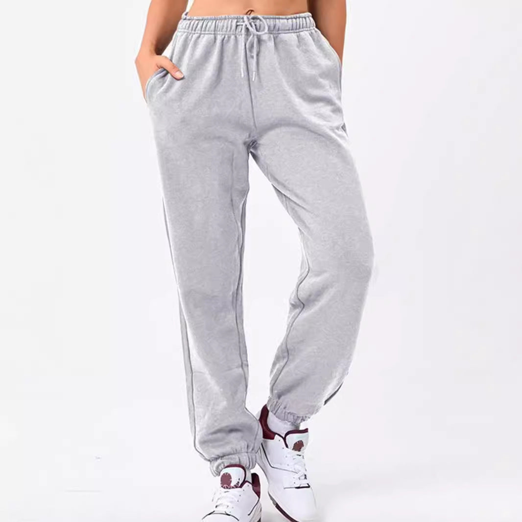 Damer bekväm sport-joggingbyxa med elastisk midja och sidofickor Mirla-Eva Jonsson
