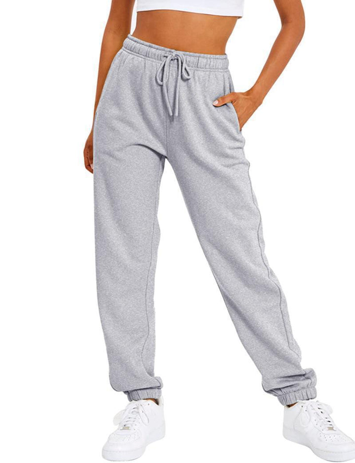 Damer bekväm sport-joggingbyxa med elastisk midja och sidofickor Mirla-Eva Jonsson