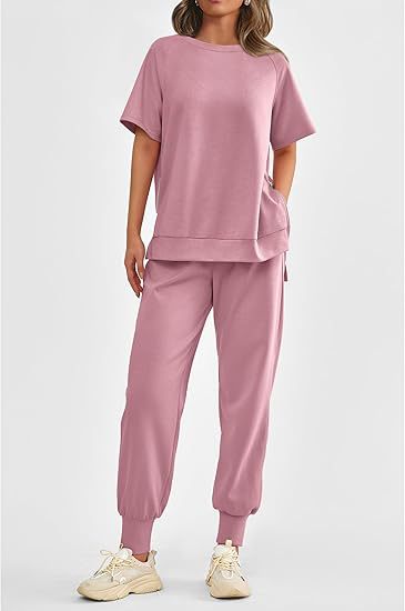 Damer bekväm sport-loungewear-set med elastisk midja och lös passform Mirla-Eva Jonsson