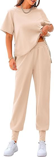 Damer bekväm sport-loungewear-set med elastisk midja och lös passform Mirla-Eva Jonsson