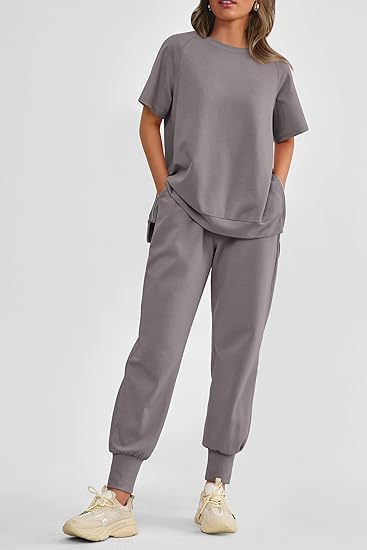Damer bekväm sport-loungewear-set med elastisk midja och lös passform Mirla-Eva Jonsson