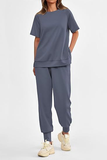 Damer bekväm sport-loungewear-set med elastisk midja och lös passform Mirla-Eva Jonsson