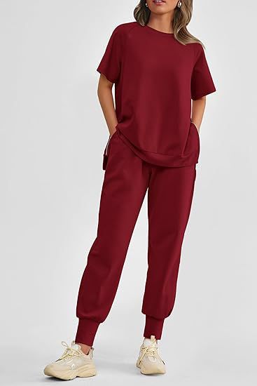 Damer bekväm sport-loungewear-set med elastisk midja och lös passform Mirla-Eva Jonsson