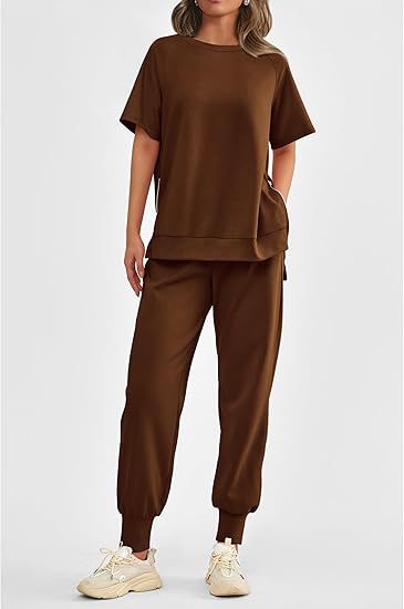 Damer bekväm sport-loungewear-set med elastisk midja och lös passform Mirla-Eva Jonsson