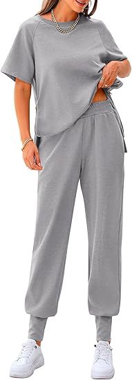 Damer bekväm sport-loungewear-set med elastisk midja och lös passform Mirla-Eva Jonsson