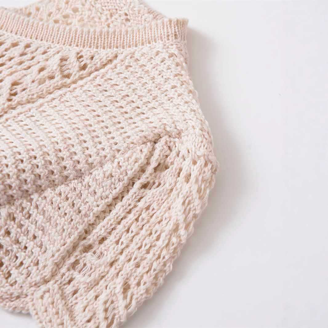 Damer bekväm stickad cardigan med dekorativa knappar och trendig volangdesign Eva Jonsson-Eva Jonsson