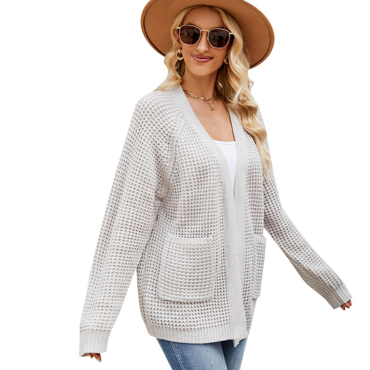 Damer bekväm stickad cardigan med fickor Mirla-Eva Jonsson