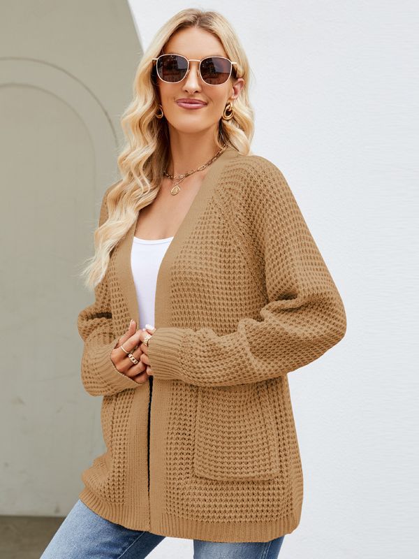 Damer bekväm stickad cardigan med fickor Mirla-Eva Jonsson