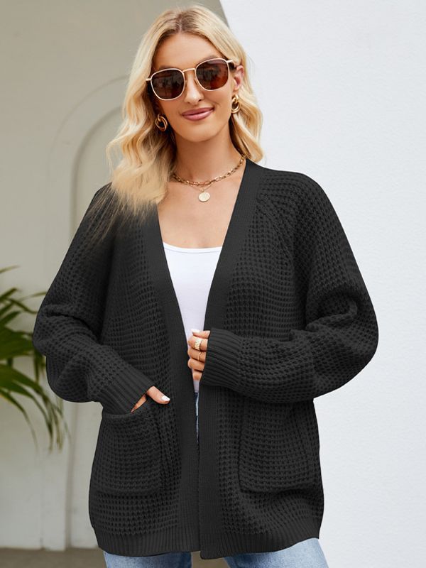 Damer bekväm stickad cardigan med fickor Mirla-Eva Jonsson