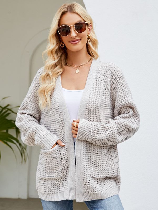 Damer bekväm stickad cardigan med fickor Mirla-Eva Jonsson