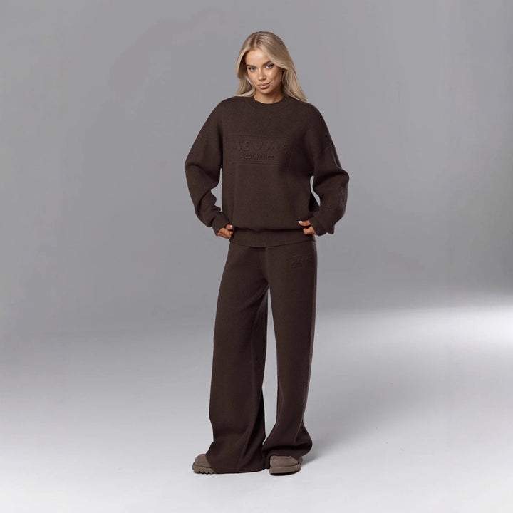 Damer bekväm stickad jumpsuit med lös passform och högkvalitativt hantverk Mirla-Eva Jonsson