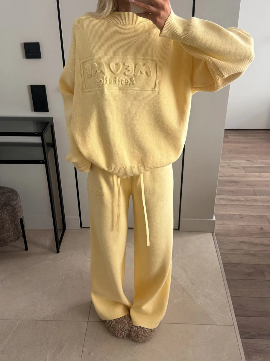 Damer bekväm stickad jumpsuit med lös passform och högkvalitativt hantverk Mirla-Eva Jonsson