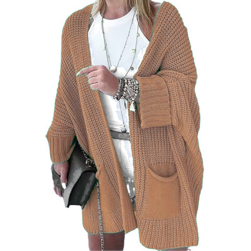 Damer bekväm stickad kimono med fickor Eva Jonsson-Eva Jonsson