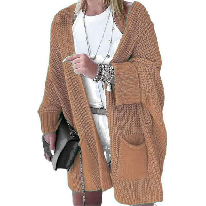 Damer bekväm stickad kimono med fickor Eva Jonsson-Eva Jonsson