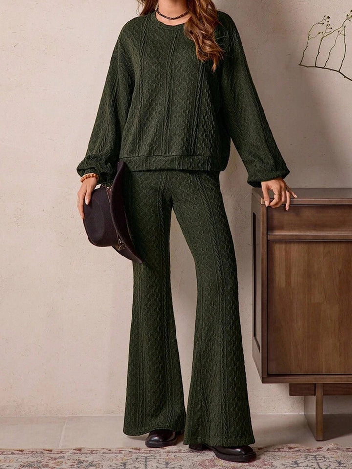 Damer bekväm stickad loungewear-set med lös passform Mirla-Eva Jonsson