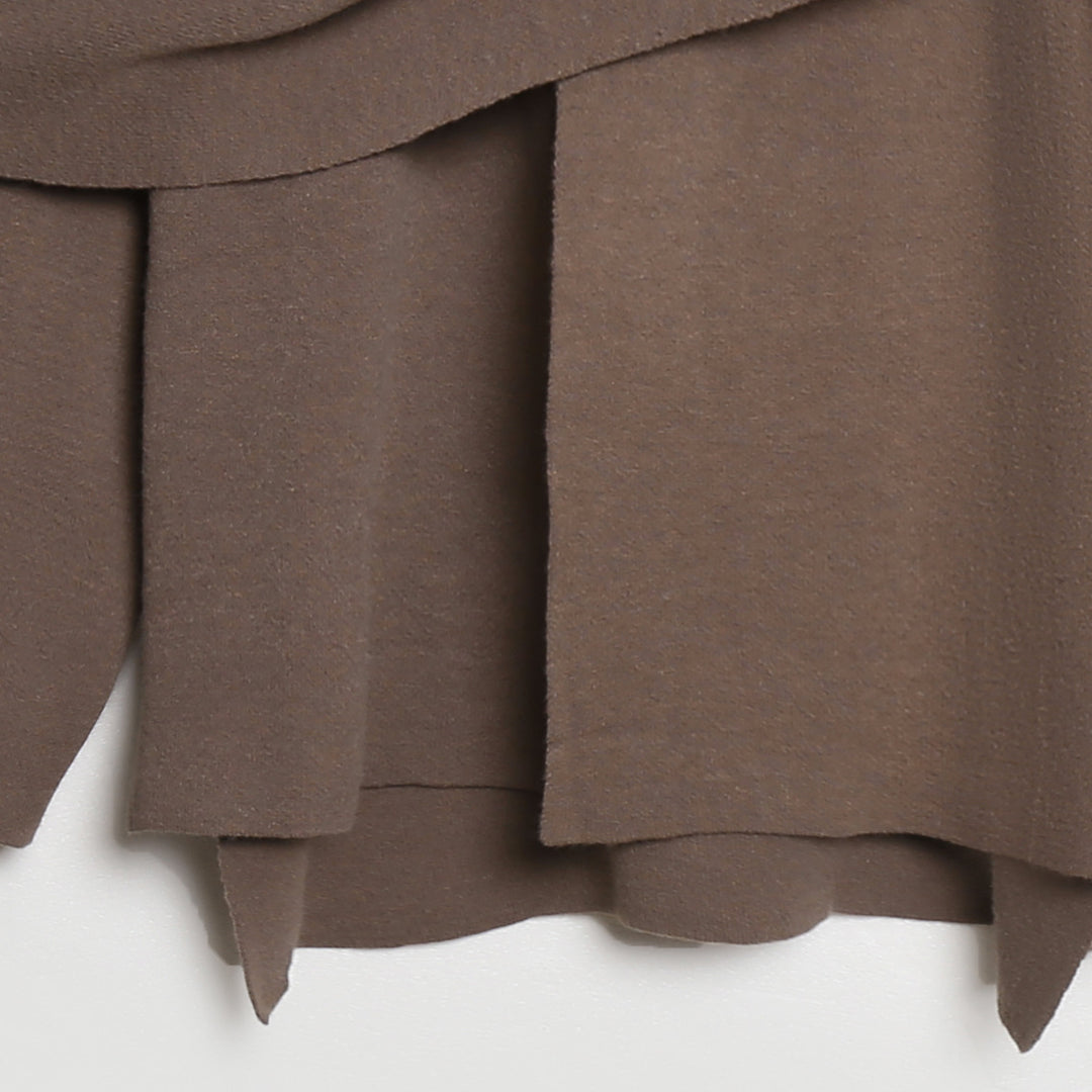 Damer bekväm stickad poncho med raffinerade draperingar Mirla-Eva Jonsson