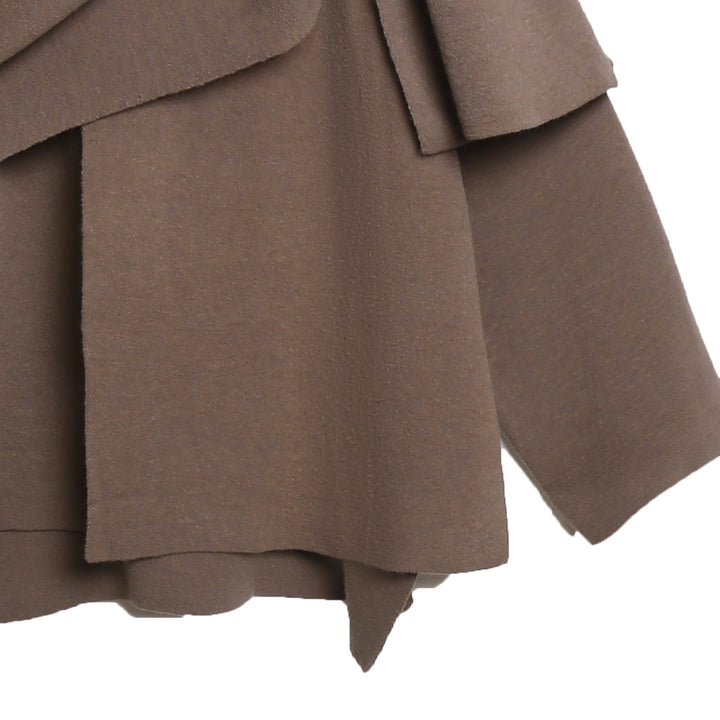 Damer bekväm stickad poncho med raffinerade draperingar Mirla-Eva Jonsson