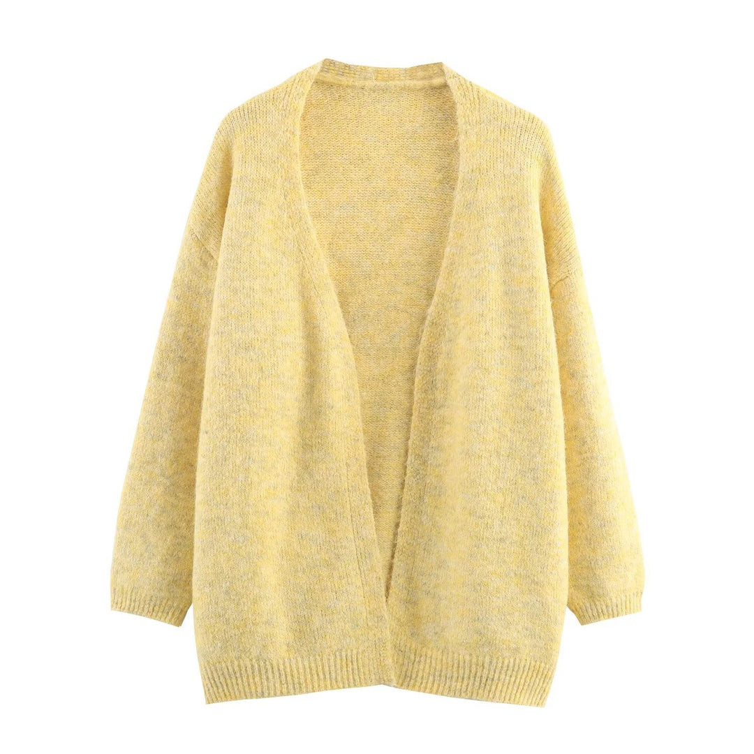 Damer bekväm stickad set med mjuk cardigan och topp Mirla-Eva Jonsson