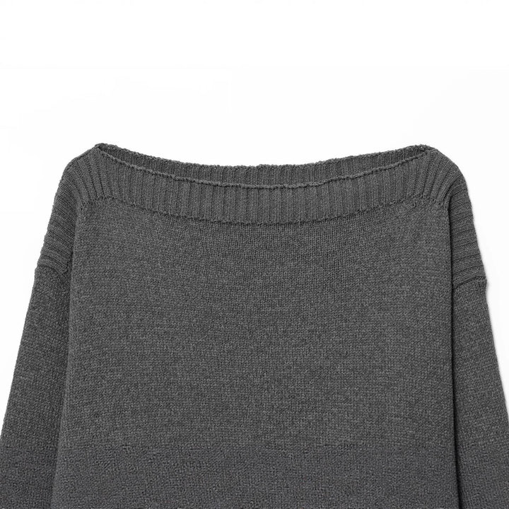 Damer bekväm stickad tröja med rymlig passform och eleganta ribbavslut Mirla-Eva Jonsson