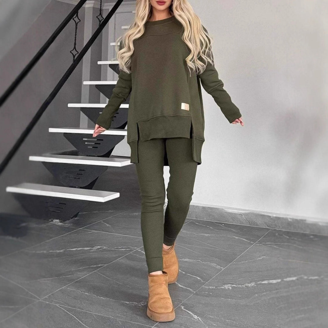 Damer bekväm tunika-tröja och leggings-set Mirla-Eva Jonsson