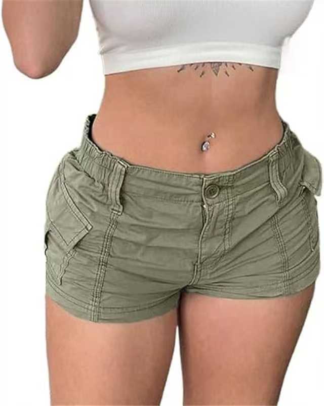 Damer bekväma Cargo-shorts med elastisk midja och praktiska fickor Mirla-Eva Jonsson