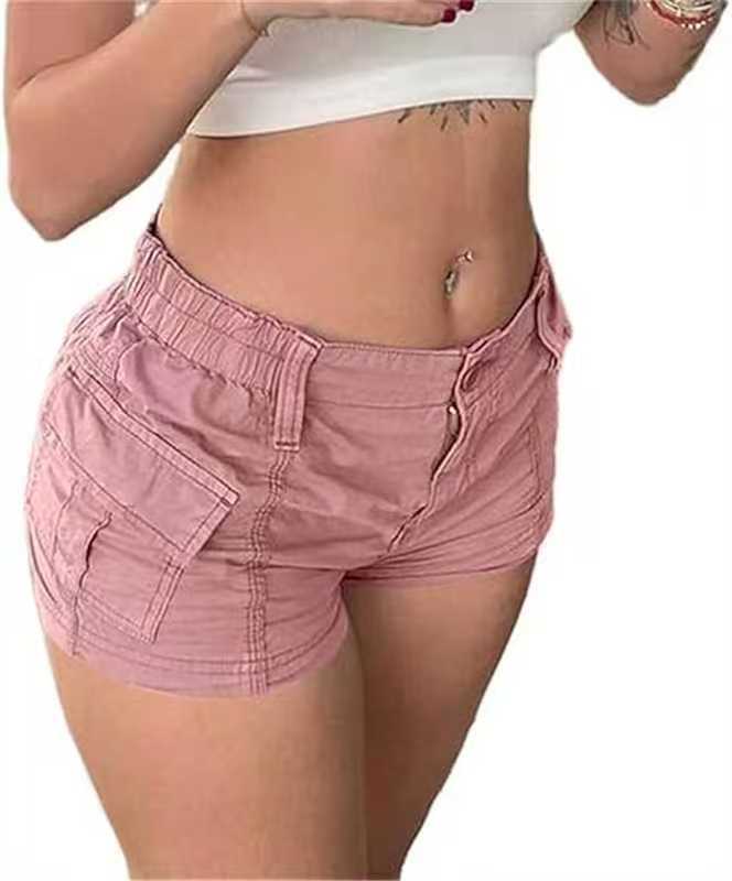 Damer bekväma Cargo-shorts med elastisk midja och praktiska fickor Mirla-Eva Jonsson