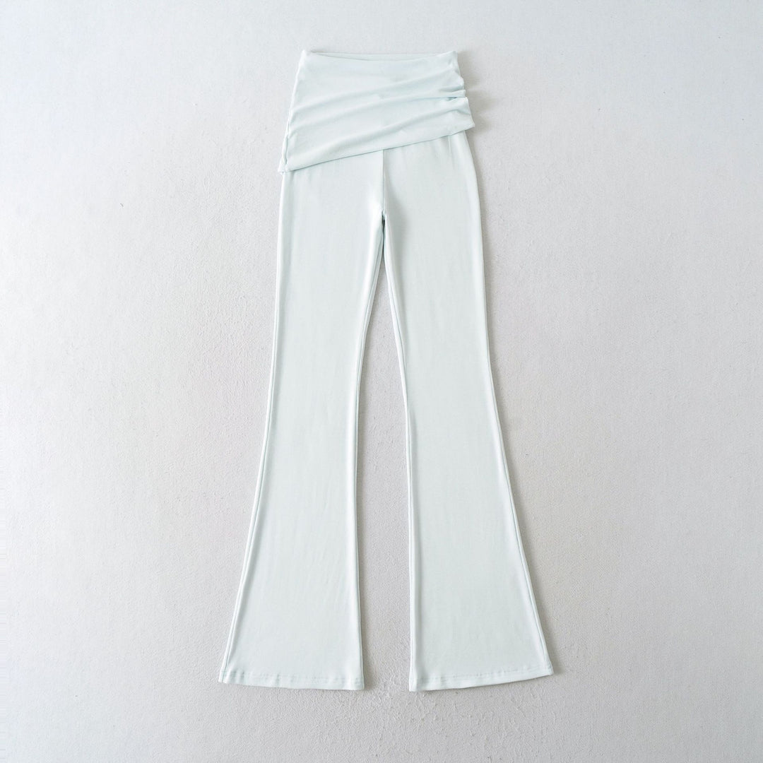 Damer bekväma Palazzo-byxor med bred midja Eva Jonsson-Eva Jonsson