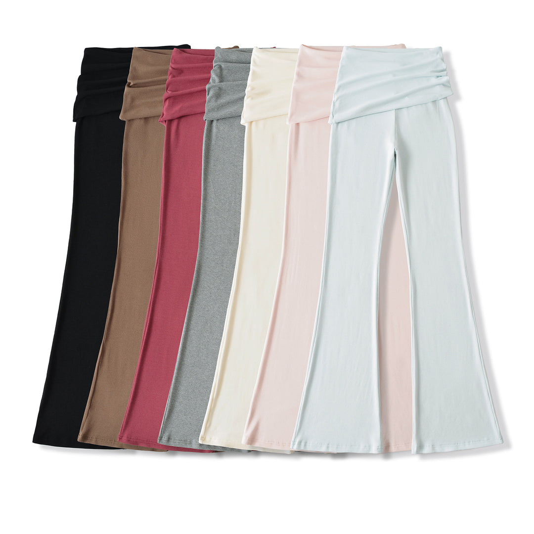 Damer bekväma Palazzo-byxor med bred midja Eva Jonsson-Eva Jonsson