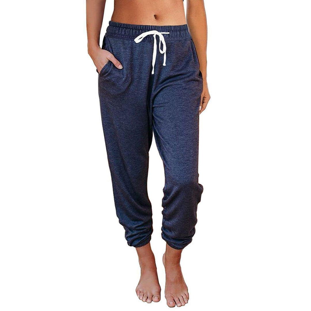 Damer bekväma Relax-byxor med elastisk midja och sidofickor Mirla-Eva Jonsson
