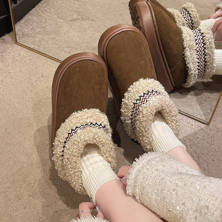 Damer bekväma inneskor med fluffigt foder och trendiga accenter Eva Jonsson-Eva Jonsson