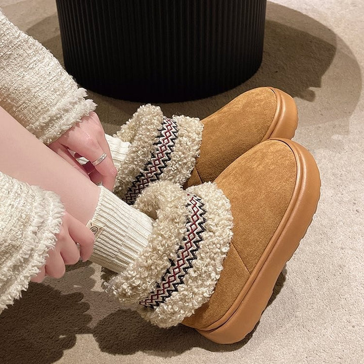 Damer bekväma inneskor med fluffigt foder och trendiga accenter Eva Jonsson-Eva Jonsson