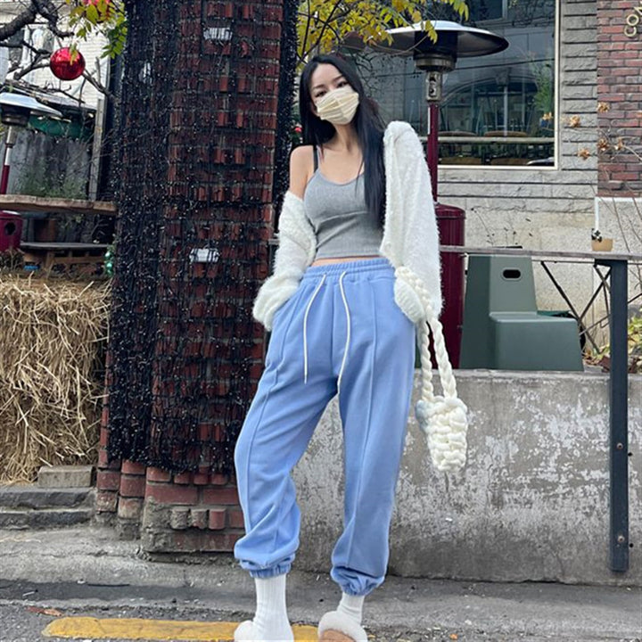 Damer bekväma sweatpants med elastisk midja Mirla-Eva Jonsson