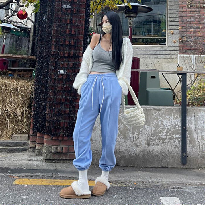 Damer bekväma sweatpants med elastisk midja Mirla-Eva Jonsson