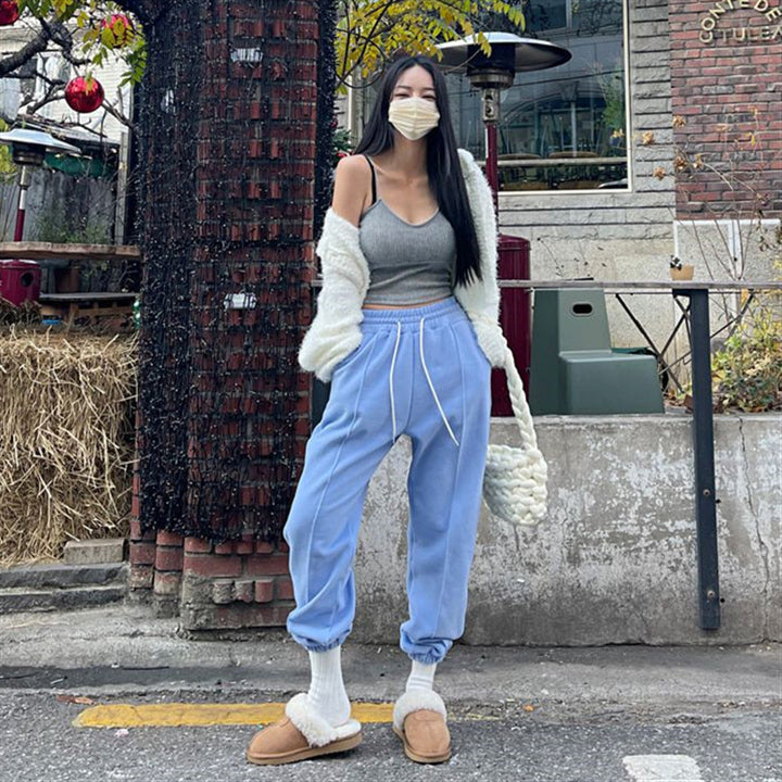 Damer bekväma sweatpants med elastisk midja Mirla-Eva Jonsson
