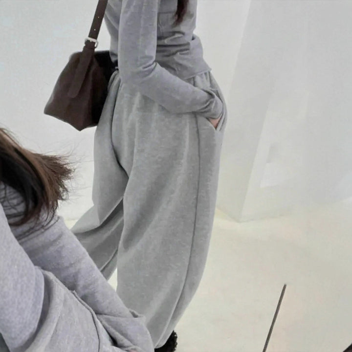 Damer bekväma sweatpants med elastiskt midjeband och avslappnad passform Mirla-Eva Jonsson