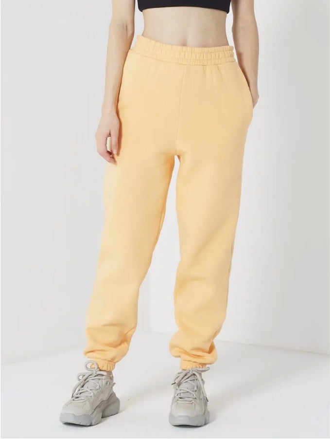 Damer bekväma sweatpants med hög midja och elastiska muddar Mirla-Eva Jonsson